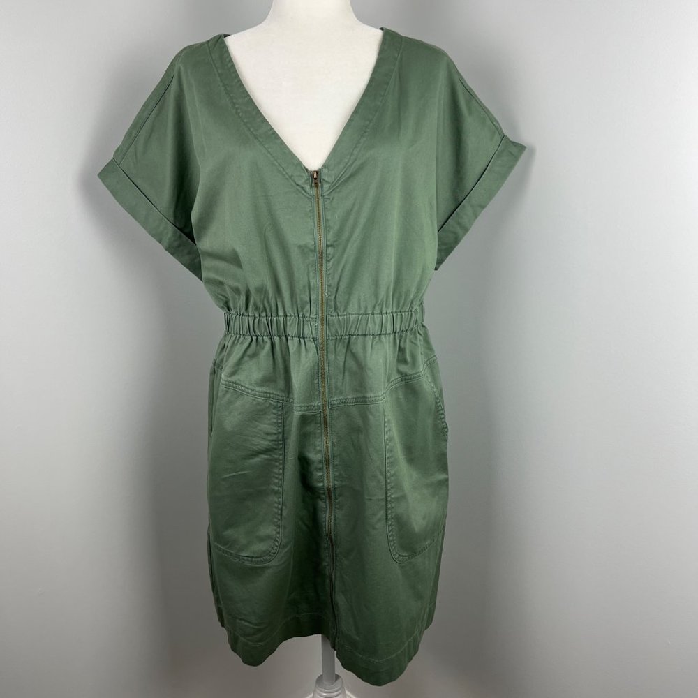 🔴 NWT Universal Thread Olive Army Green Zip Up Boiler Dress